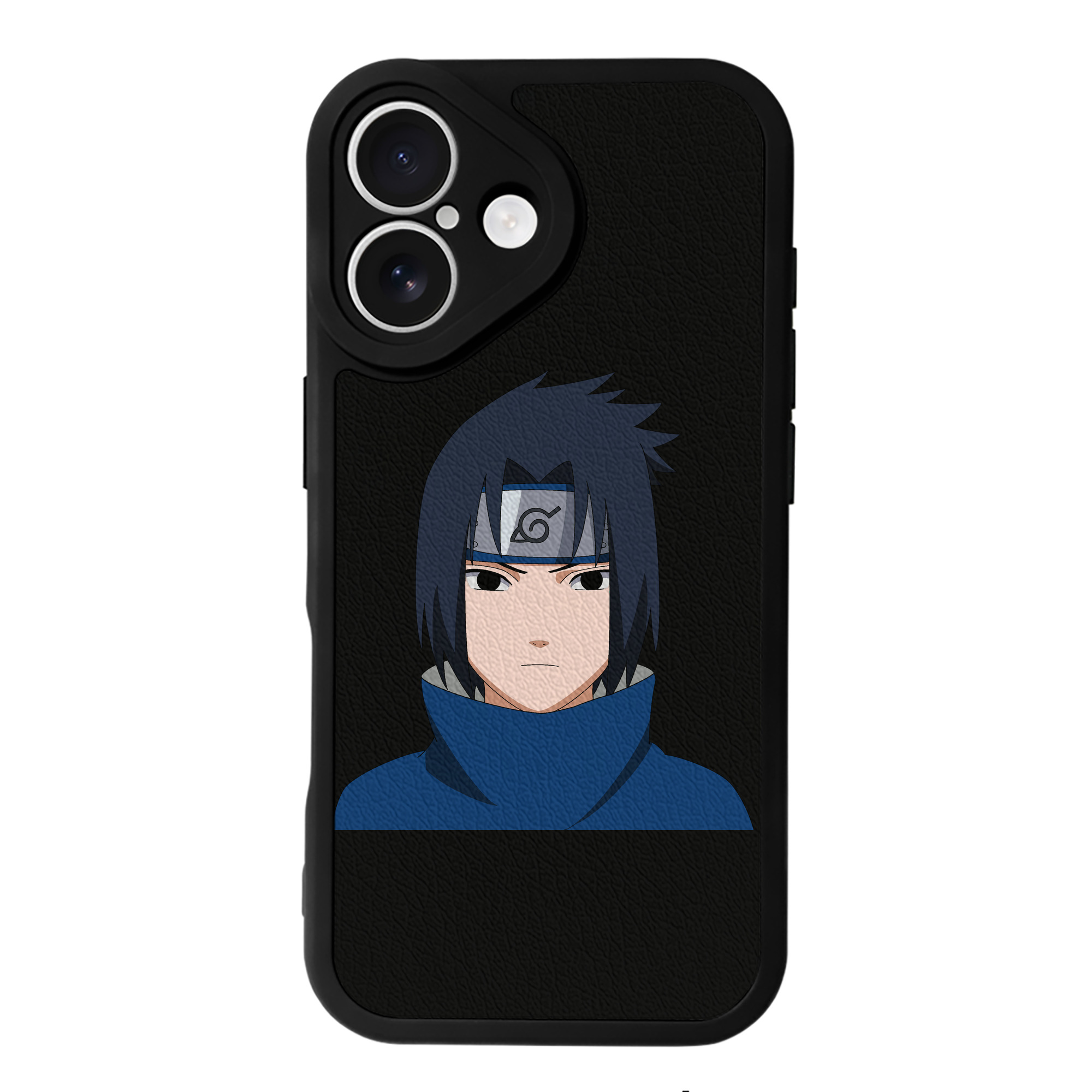 （画像用） NARUTO -ナルト- うちは サスケ Uchiha Sasuke 【iPhone 16シリーズ対応】シリコンスマホケース（レザー調） 材質：シリコン